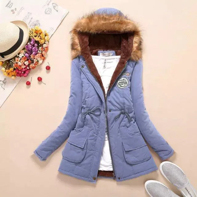 New Parkas Female Women Winter Coat Thickening Cotton Winter Jacket Womens Outwear Parkas for Women Winter (10-20W)