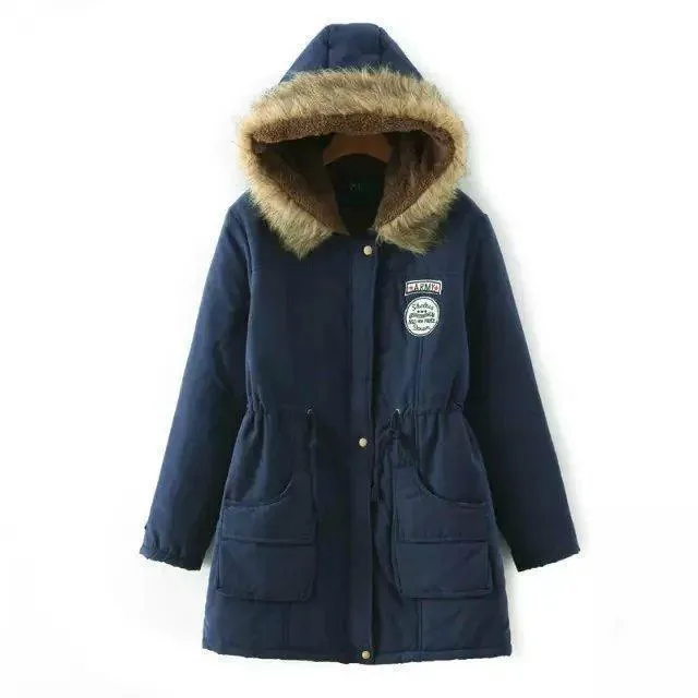 New Parkas Female Women Winter Coat Thickening Cotton Winter Jacket Womens Outwear Parkas for Women Winter (10-20W)