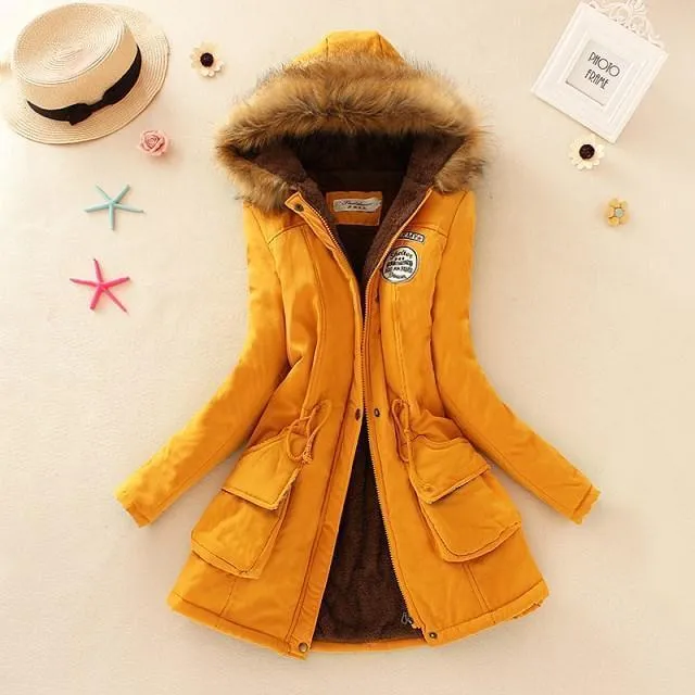 New Parkas Female Women Winter Coat Thickening Cotton Winter Jacket Womens Outwear Parkas for Women Winter (10-20W)