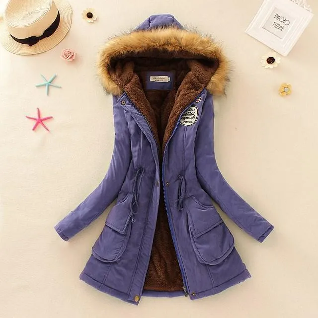 New Parkas Female Women Winter Coat Thickening Cotton Winter Jacket Womens Outwear Parkas for Women Winter (10-20W)