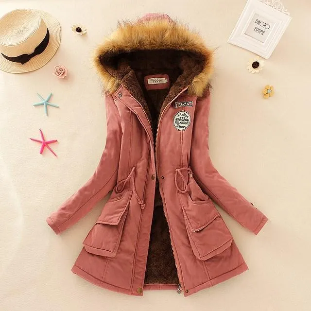 New Parkas Female Women Winter Coat Thickening Cotton Winter Jacket Womens Outwear Parkas for Women Winter (10-20W)