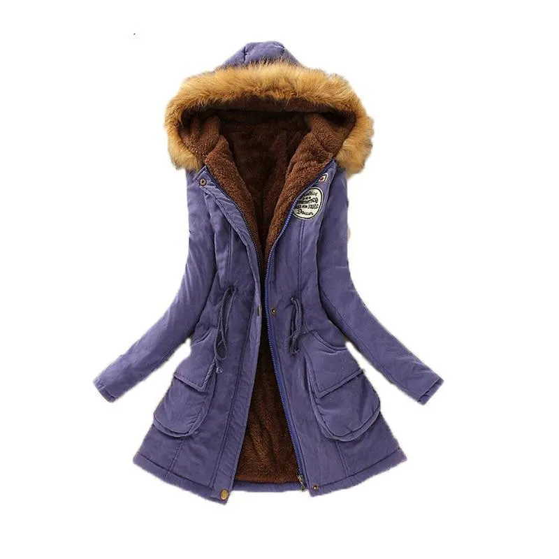 New Parkas Female Women Winter Coat Thickening Cotton Winter Jacket Womens Outwear Parkas for Women Winter (10-20W)