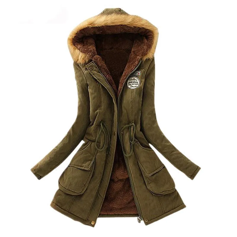 New Parkas Female Women Winter Coat Thickening Cotton Winter Jacket Womens Outwear Parkas for Women Winter (10-20W)