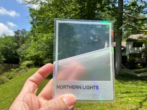 Northern Lights | Suncatcher Sticker | Holographic | Rainbow Maker | Sun Catcher | Magic Window Decal | 3 x 4 or 6 x 8 | Reposition-able