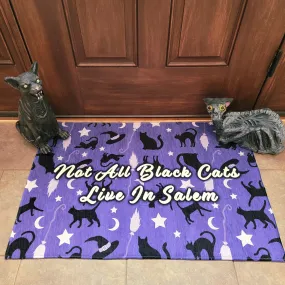 Not All Black Cats Live In Salem Mat