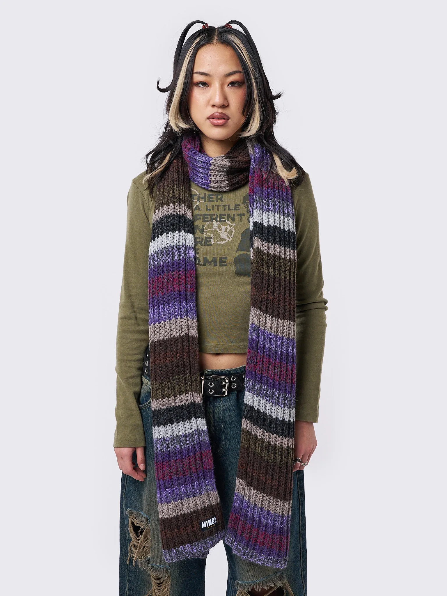 Nova Multi Coloured Textured Scarf