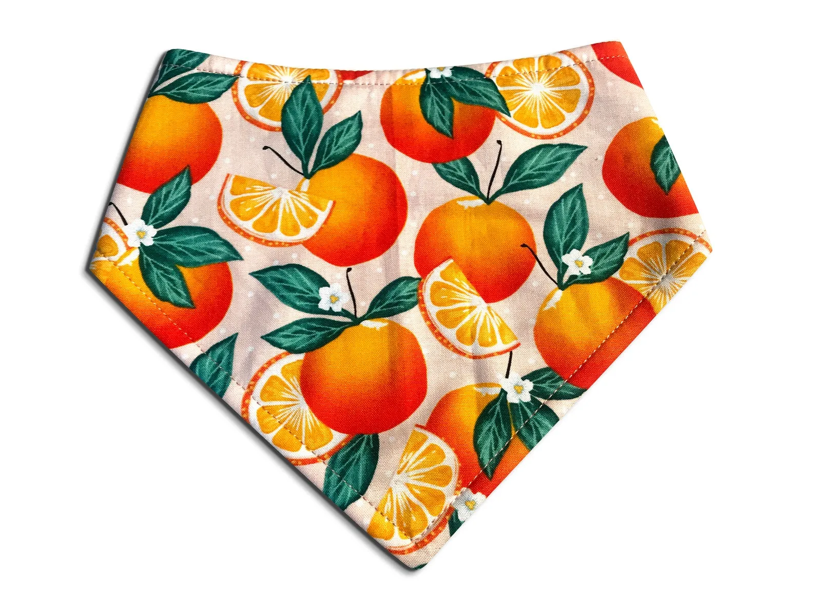 Orange Blossom - Eco-Friendly Snap On Bandana - Made in the USA