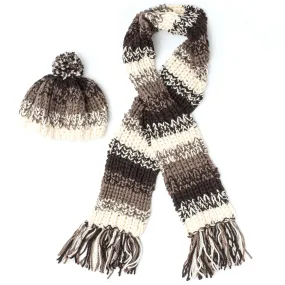 Patons Knit Shaded Stripes Hat & Scarf