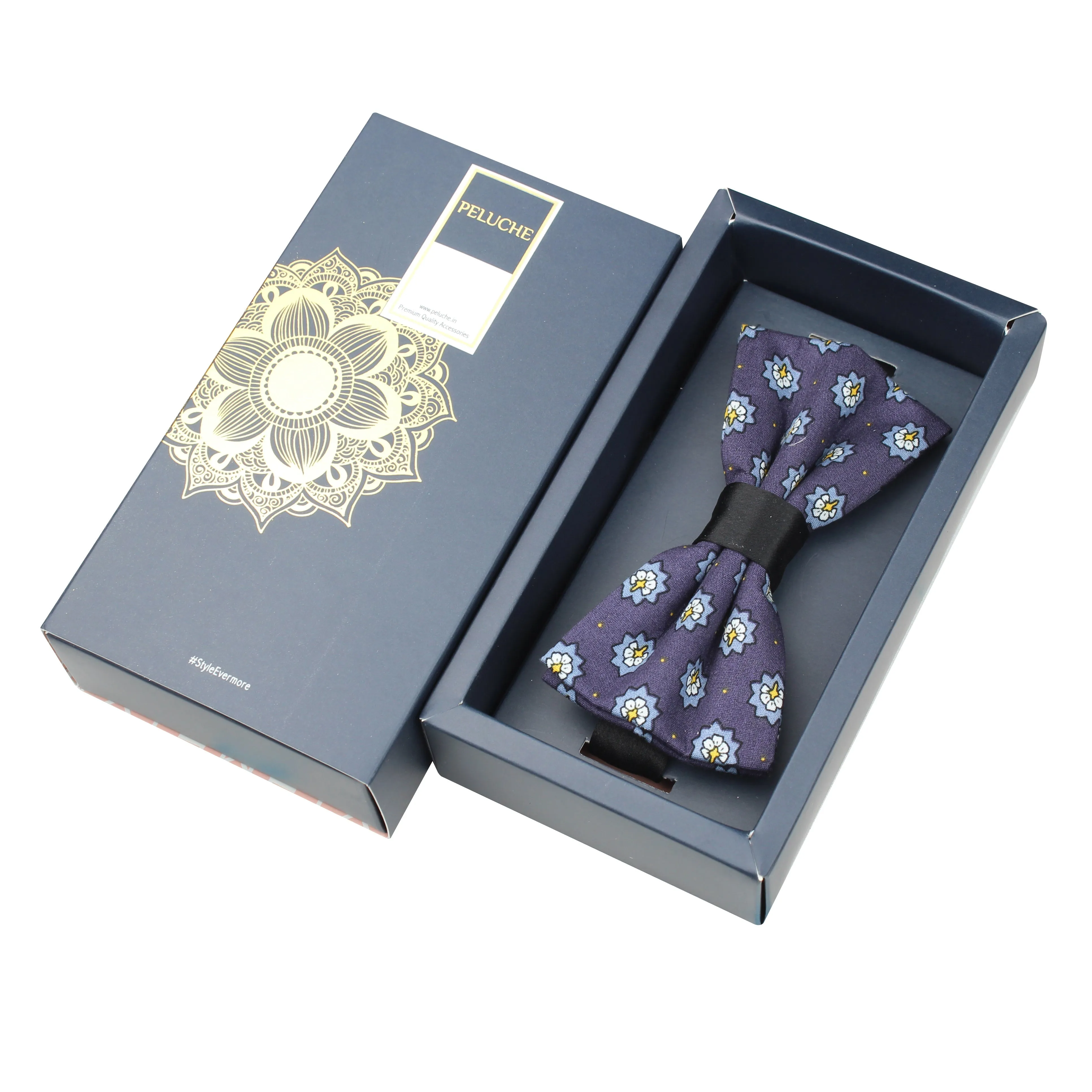 Peluche Micro Floral Dynasty Purple Bow Tie For Men