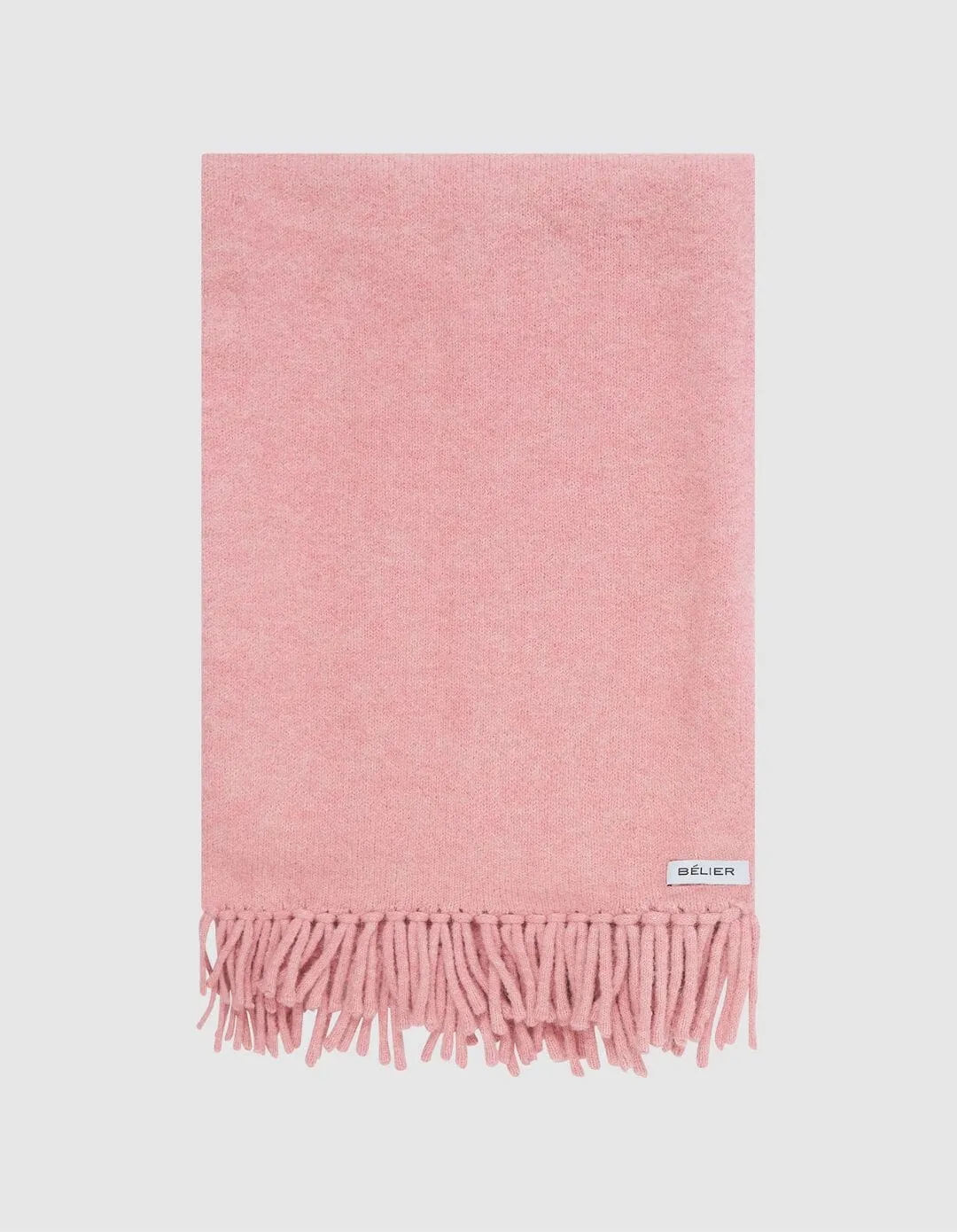 Pink Alpaca Knit Scarf