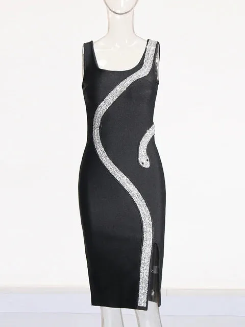 Pre Order:  Diamond Snake Slim Fit Camisole Dress