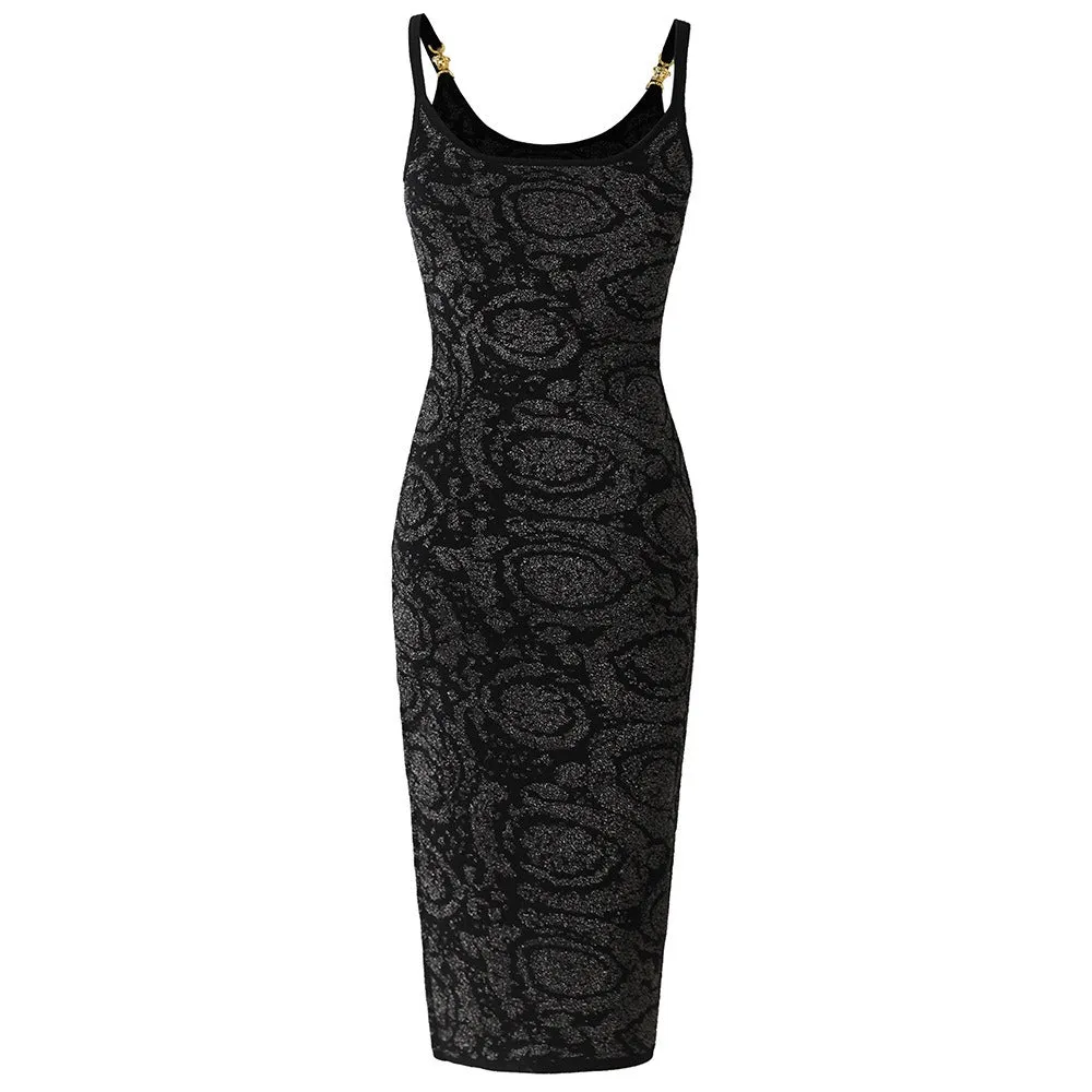 Pre Order:  Jacquard Waistband Knitted Dress