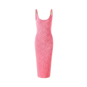 Pre Order:  Metal Buckle On Strap Knitted Bodycon Dress