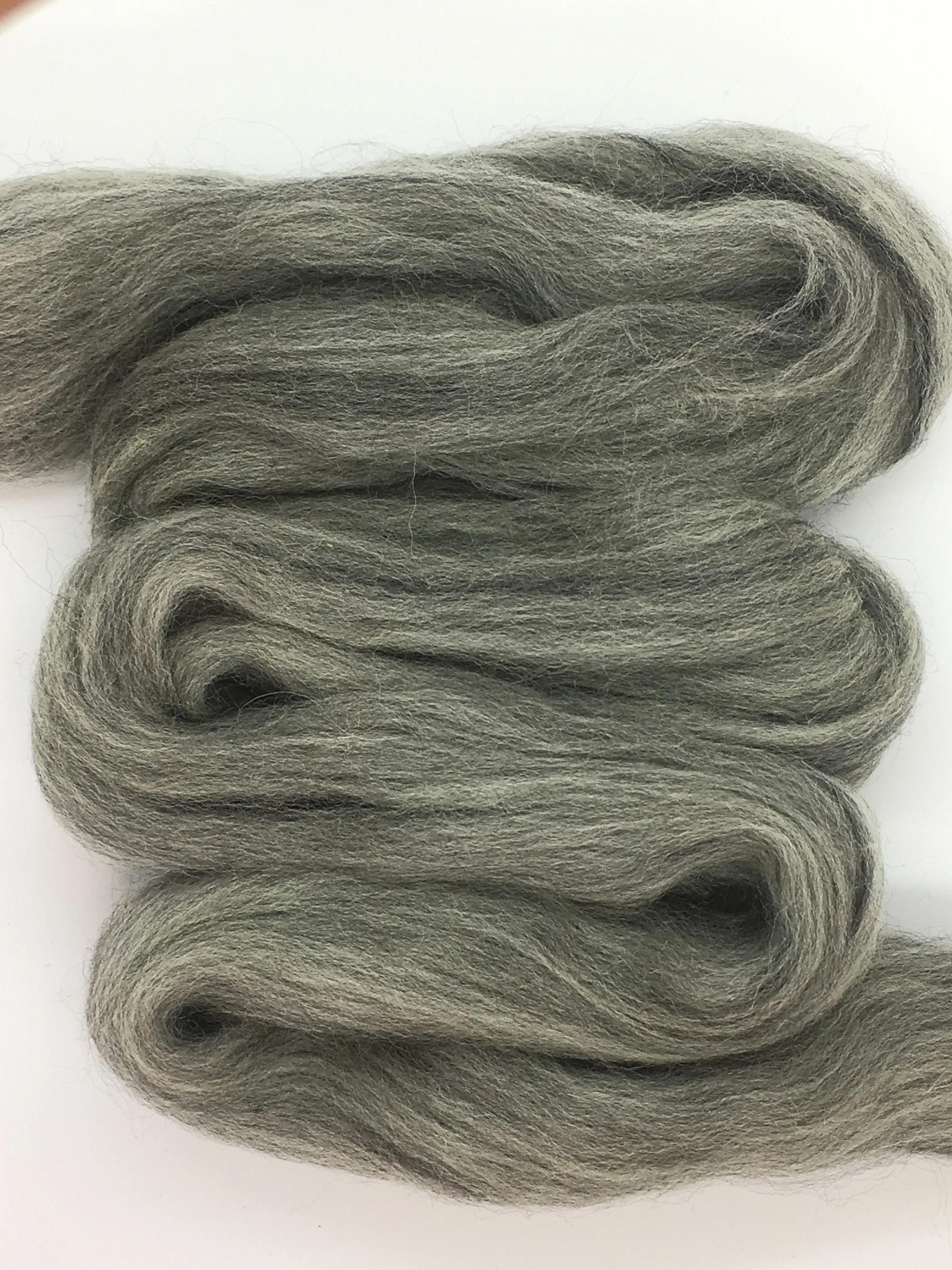 Premium Gray Wool Roving