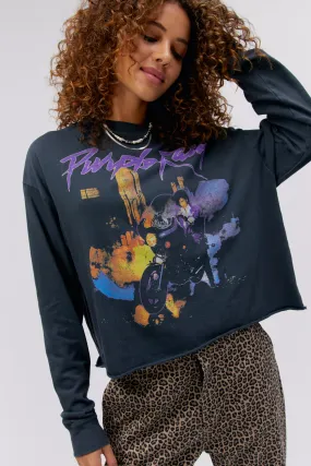 Prince Purple Rain Long Sleeve Crop