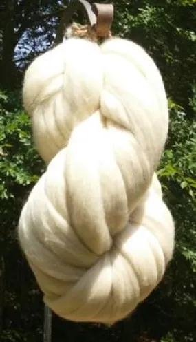 Pure White Wool Roving