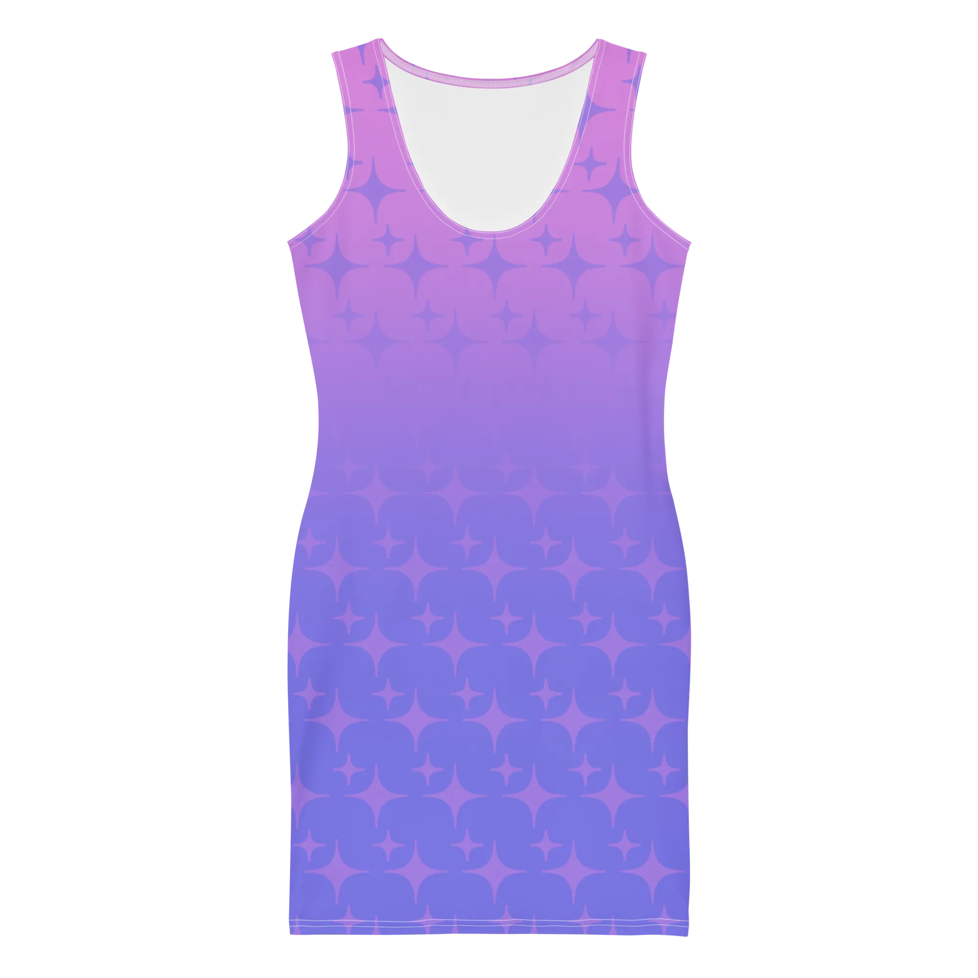 Purple Ghost Sparkle Bodycon Tank Dress (Adult XS-XL)