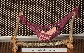 Purple Newborn Hanging Hammock Pod