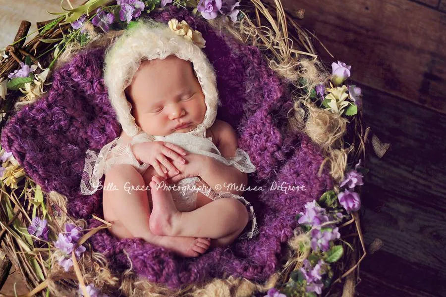 Purple Puff Baby Blanket