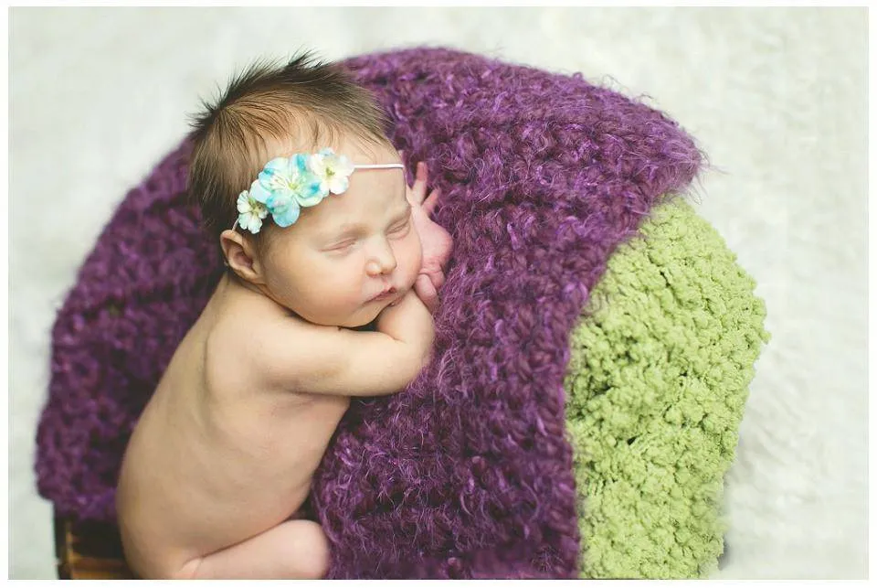 Purple Puff Baby Blanket