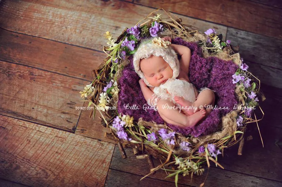 Purple Puff Baby Blanket