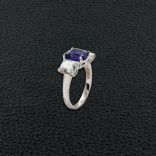 Purple Sapphire Engagement Ring