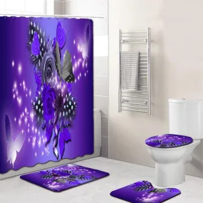 Purple Shower Curtain Set