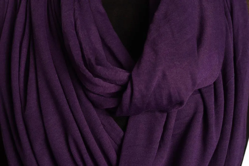 Purple Soft Cotton Snood Scarf