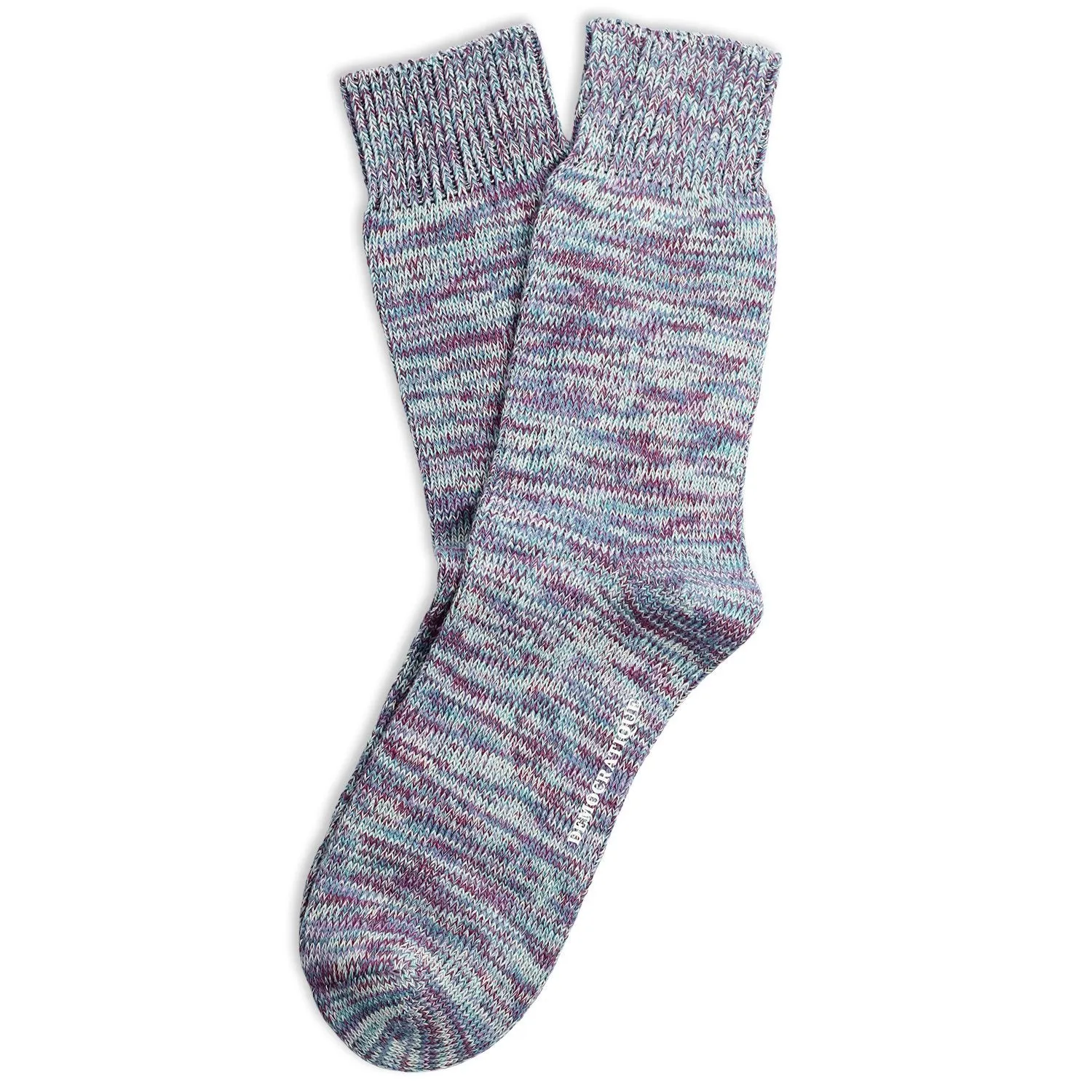 Relax Chunky Flat Knit Supermelange Socks Irr / Wild Berry / Off White / Clear Purple / Petroleum Blue