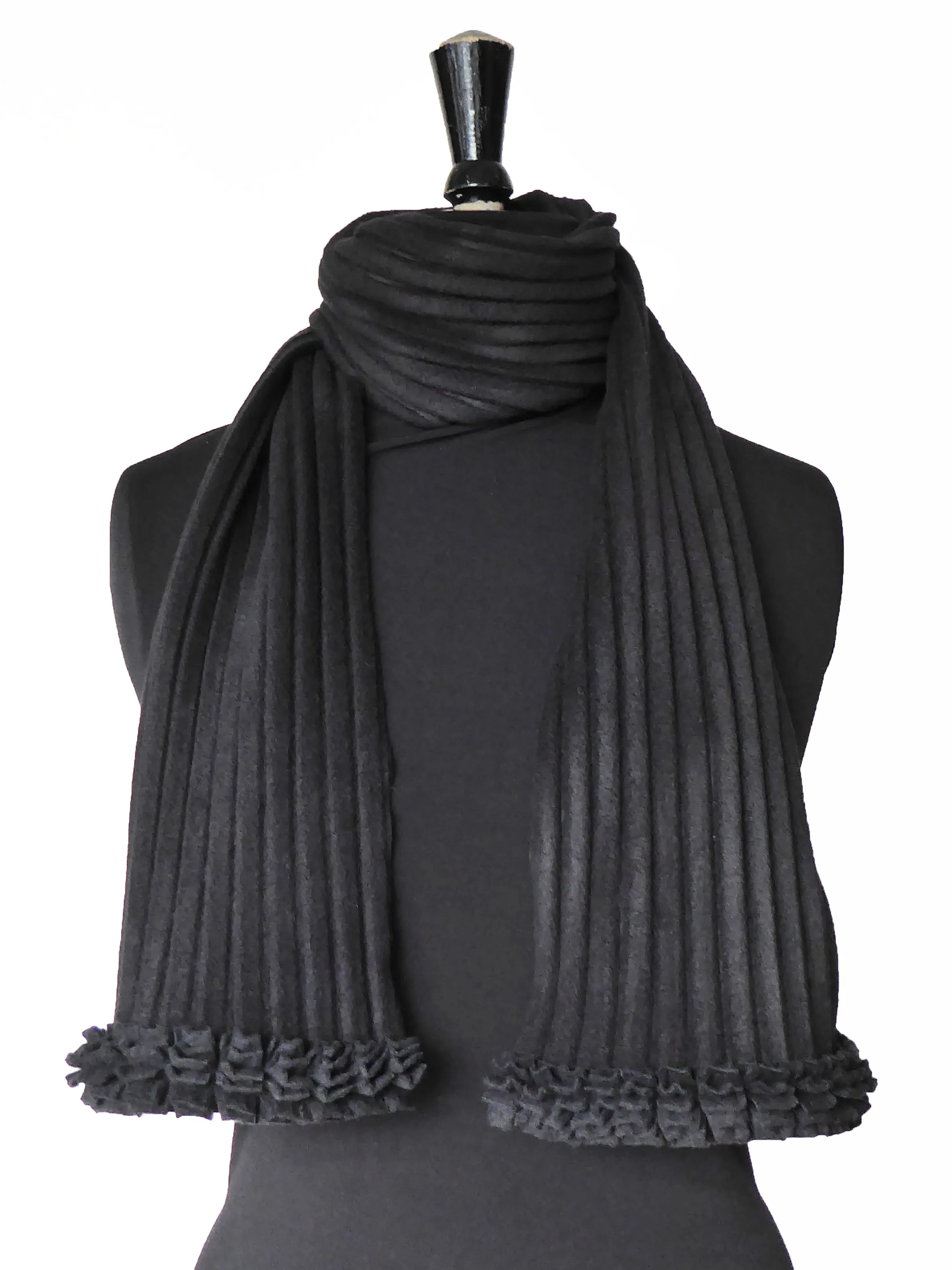 Ruffle Scarf - Black