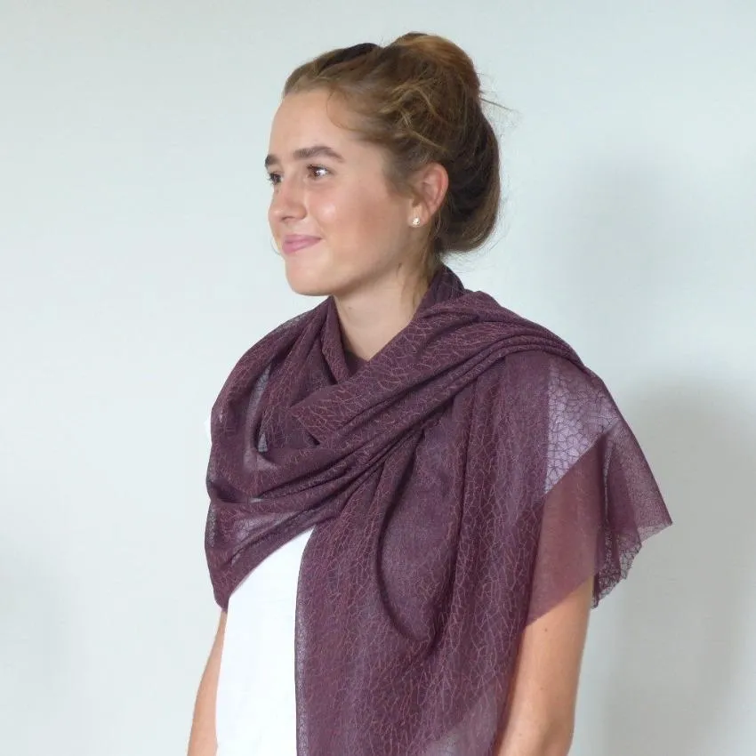 Scarf | Dainty Cobwebs | Purple | One Size