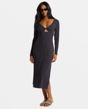 Second Look Midi Dress - Black Sands