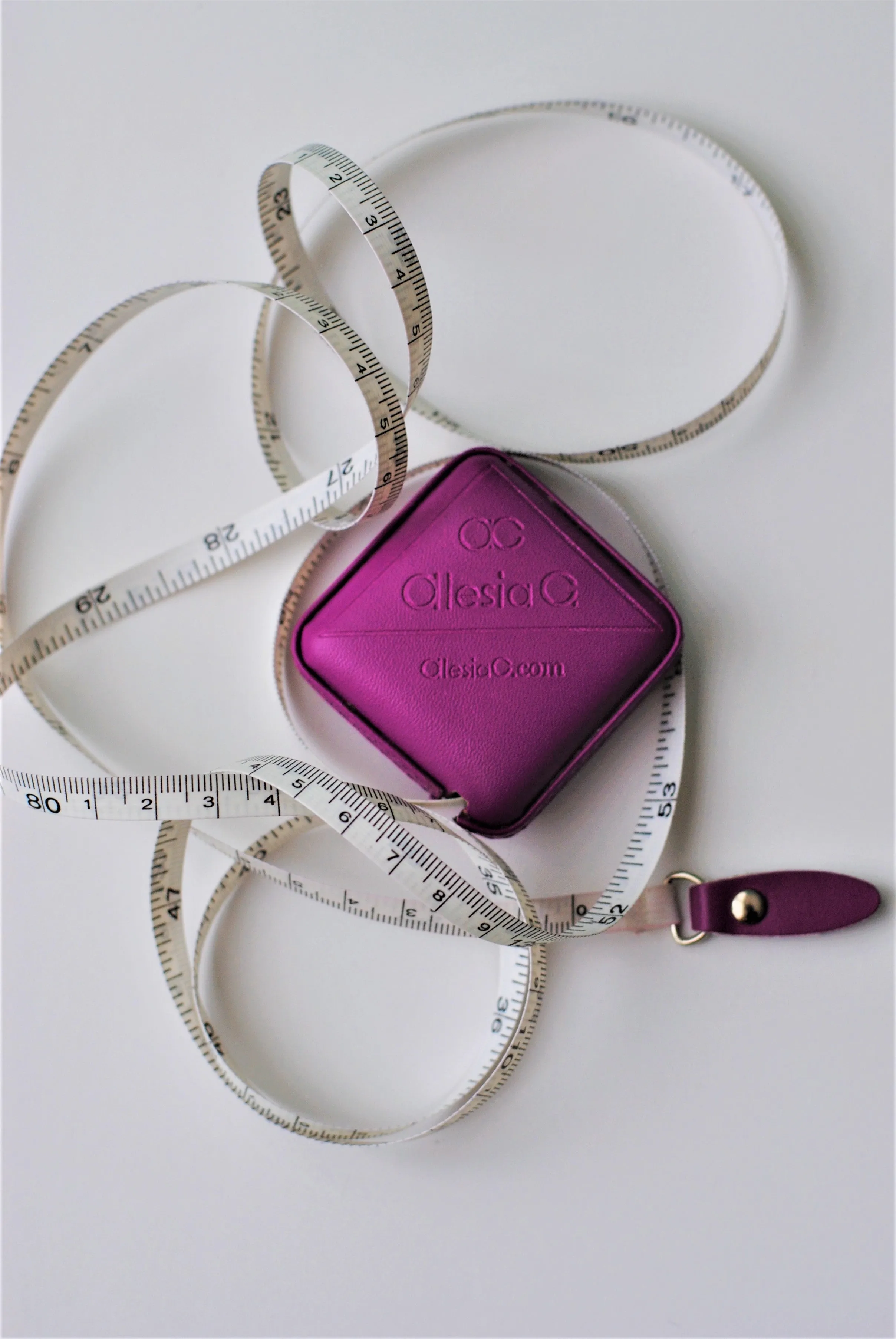 Signature Purple Leather Tape Measure