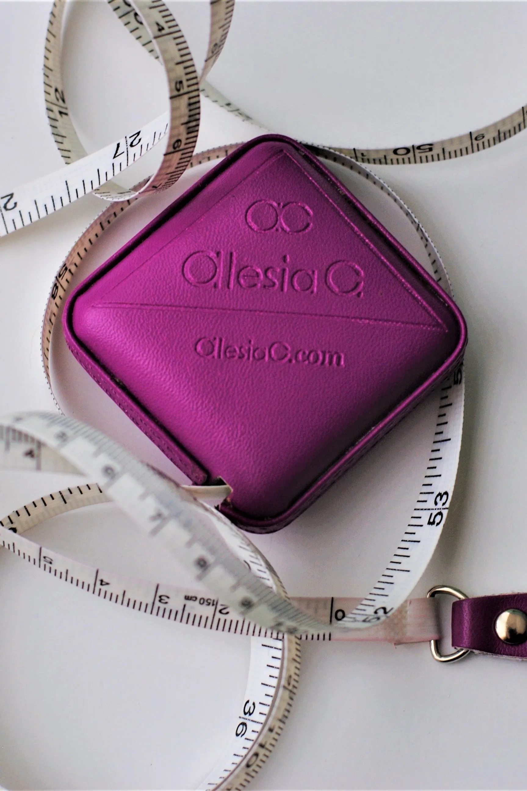 Signature Purple Leather Tape Measure