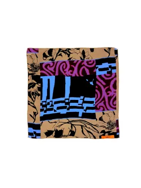 Silk Scarf in Patchwork Print