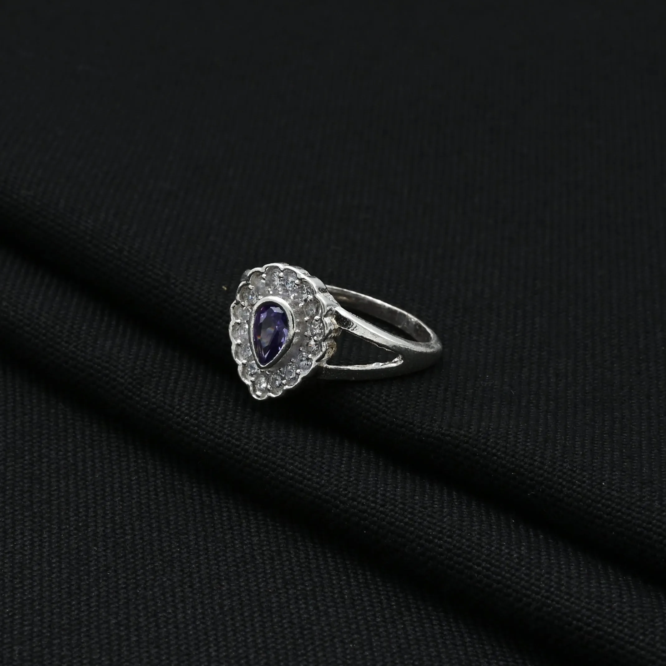 Silver Beauty Of Shiny Purple Boys Ring