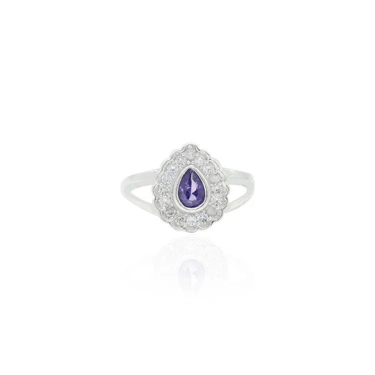 Silver Beauty Of Shiny Purple Boys Ring