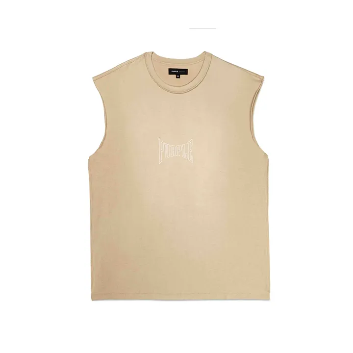 Texured Sleeveless Tee (Brown) - PP103JUBR224