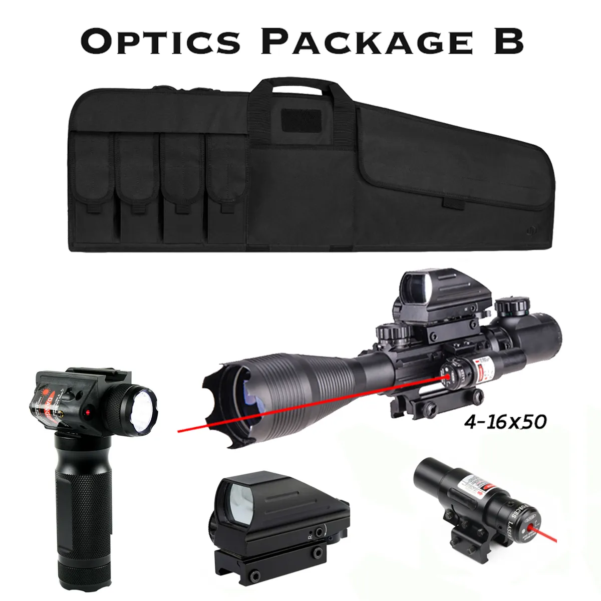 The AR-15 Liberty Package with Illuminated Scope, Vertical Foregrip and 41" Liberty Case