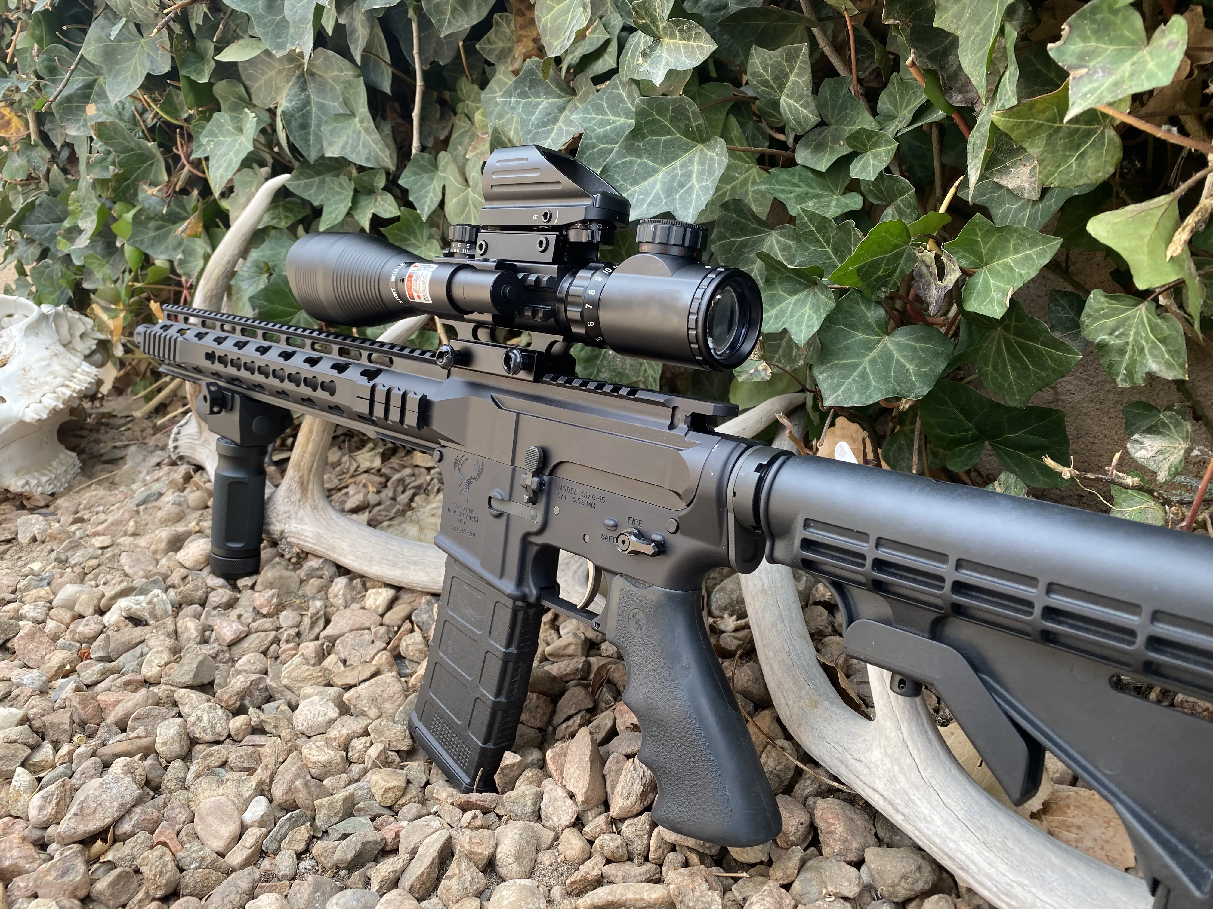 The AR-15 Liberty Package with Illuminated Scope, Vertical Foregrip and 41" Liberty Case