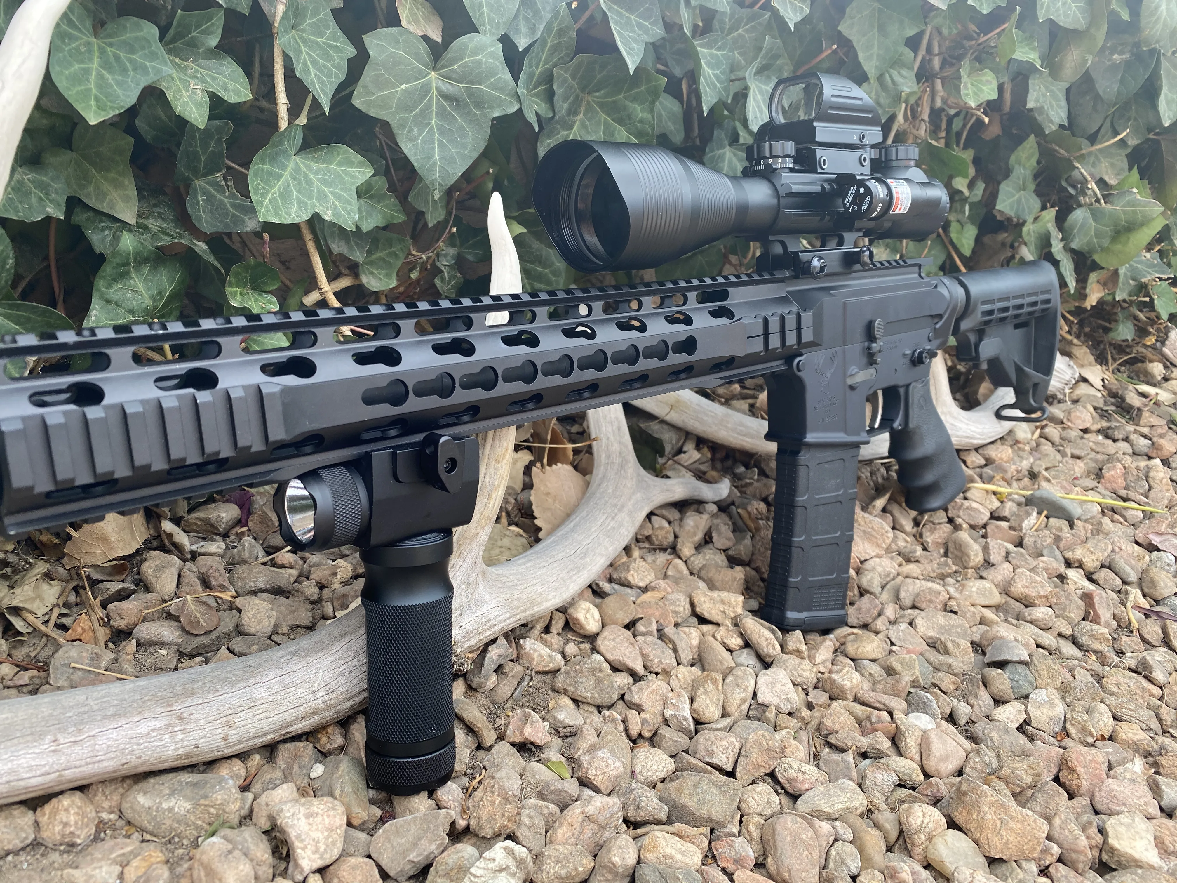 The AR-15 Liberty Package with Illuminated Scope, Vertical Foregrip and 41" Liberty Case