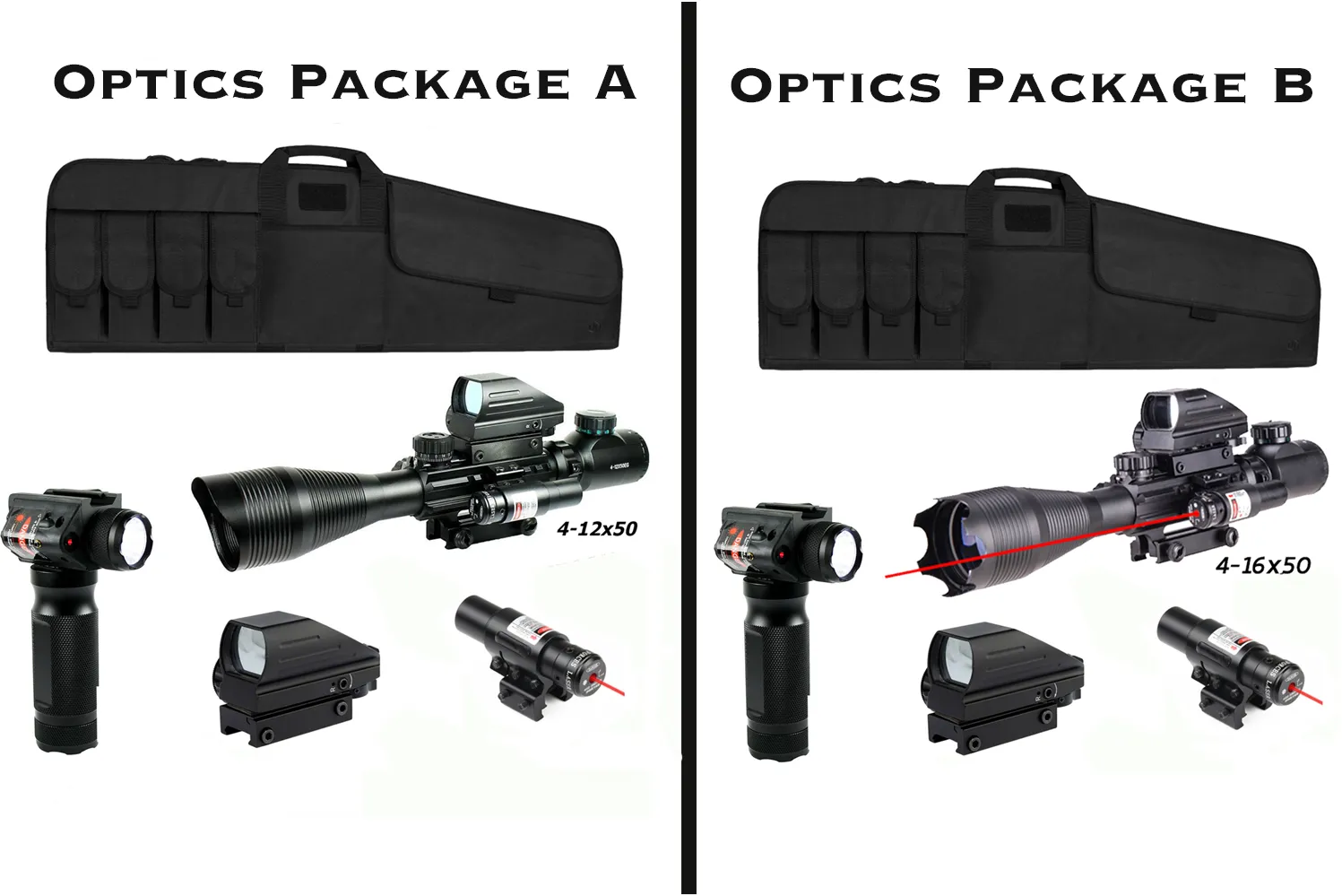 The AR-15 Liberty Package with Illuminated Scope, Vertical Foregrip and 41" Liberty Case