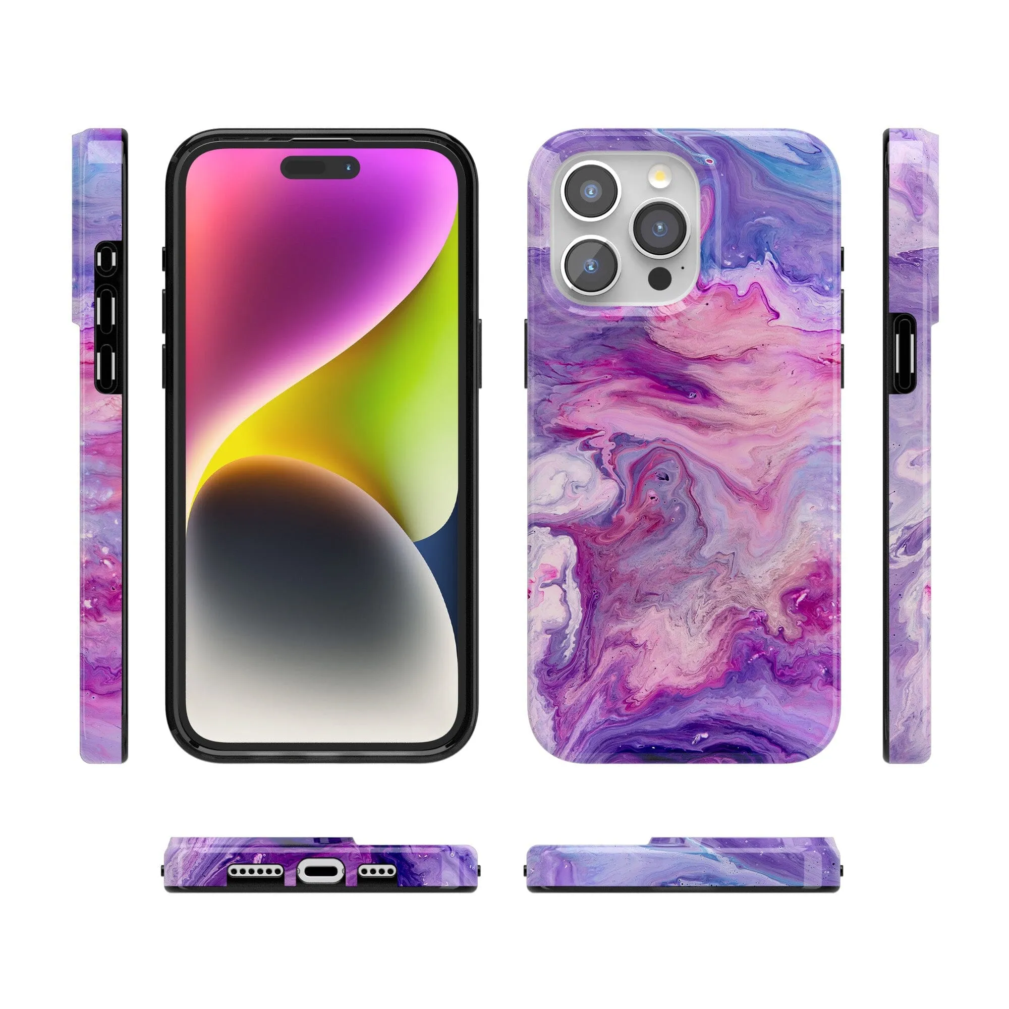 Tie Dying Over You | Purple Marble iPhone Case