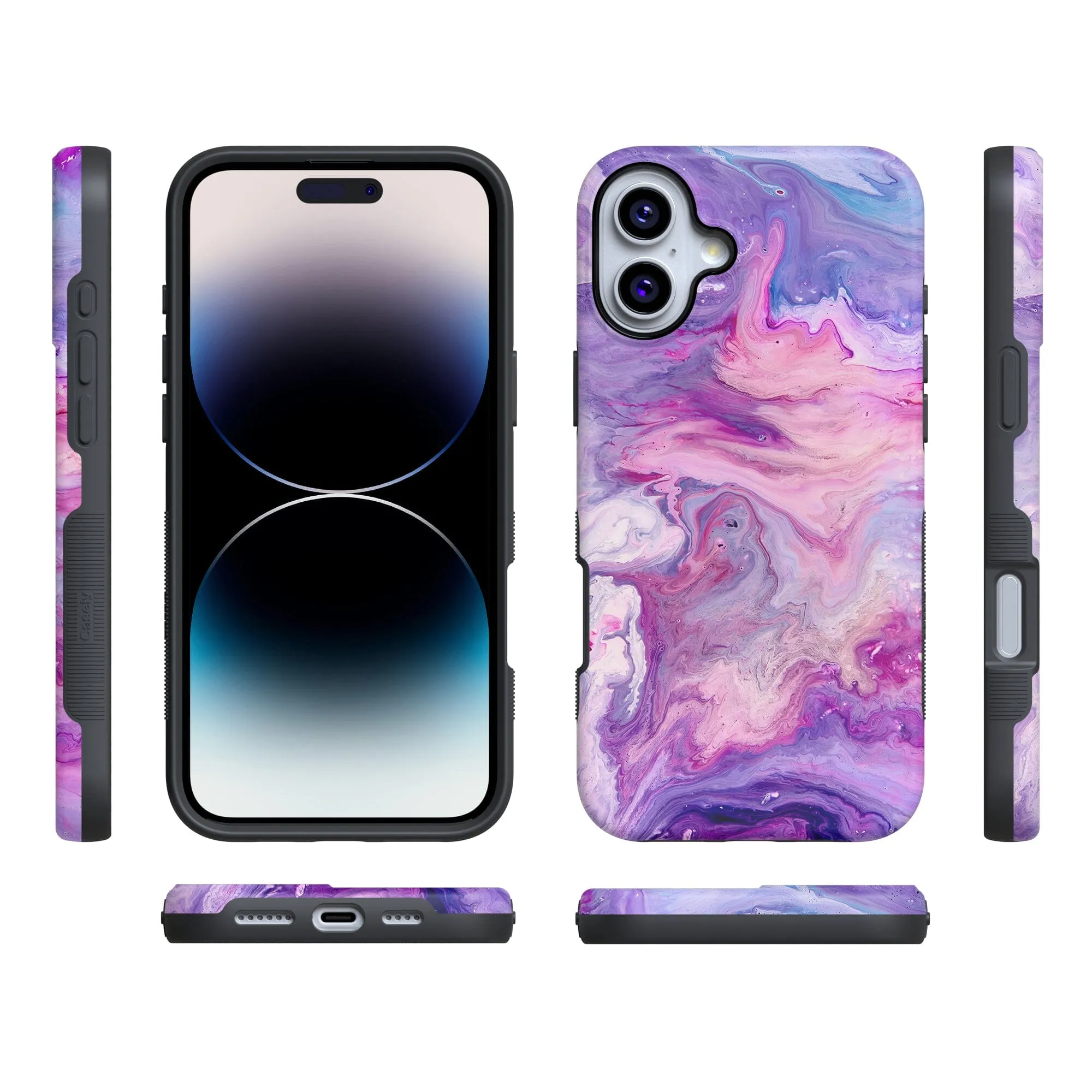 Tie Dying Over You | Purple Marble iPhone Case