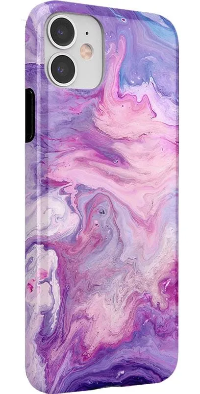 Tie Dying Over You | Purple Marble iPhone Case