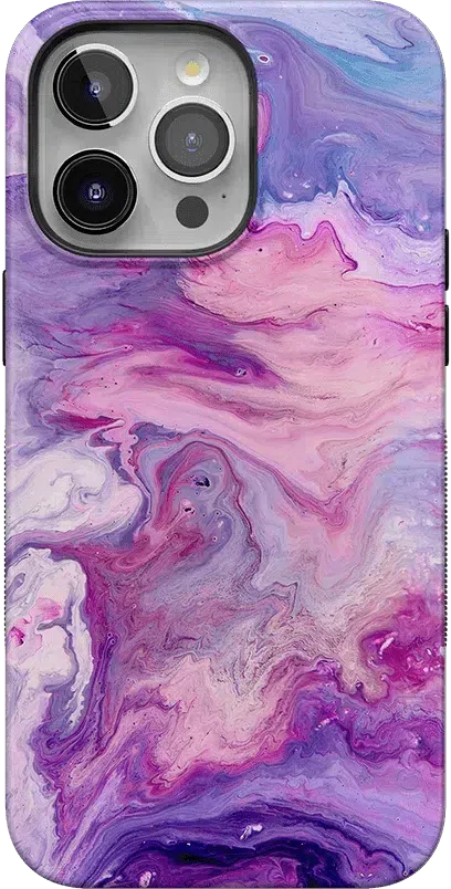 Tie Dying Over You | Purple Marble iPhone Case