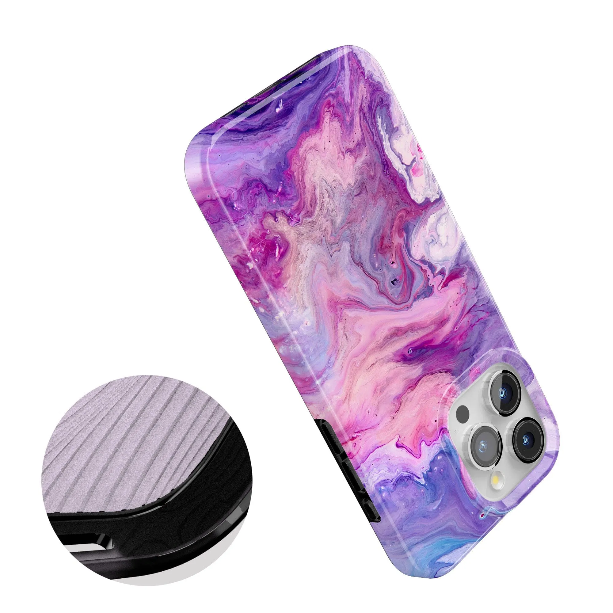 Tie Dying Over You | Purple Marble iPhone Case