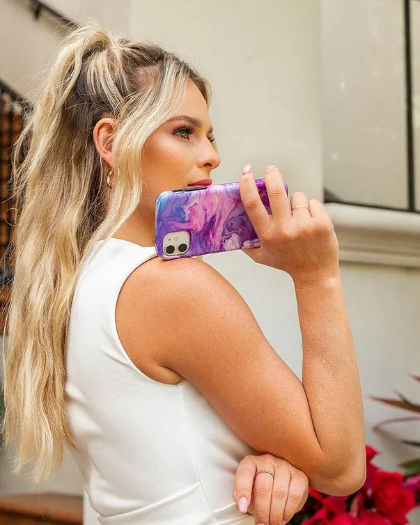 Tie Dying Over You | Purple Marble iPhone Case