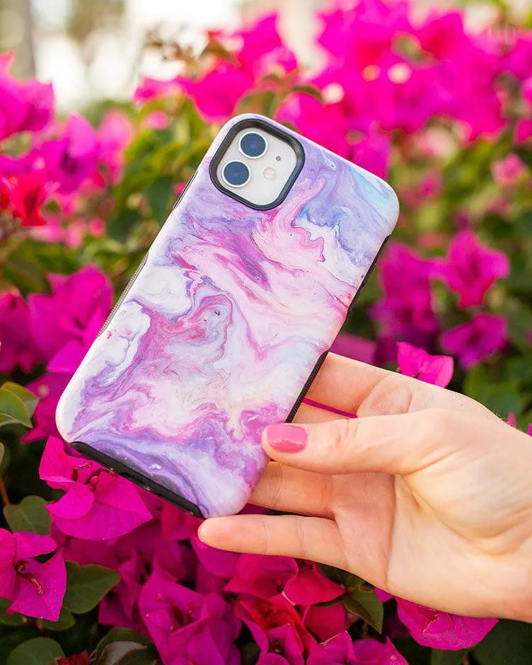 Tie Dying Over You | Purple Marble iPhone Case