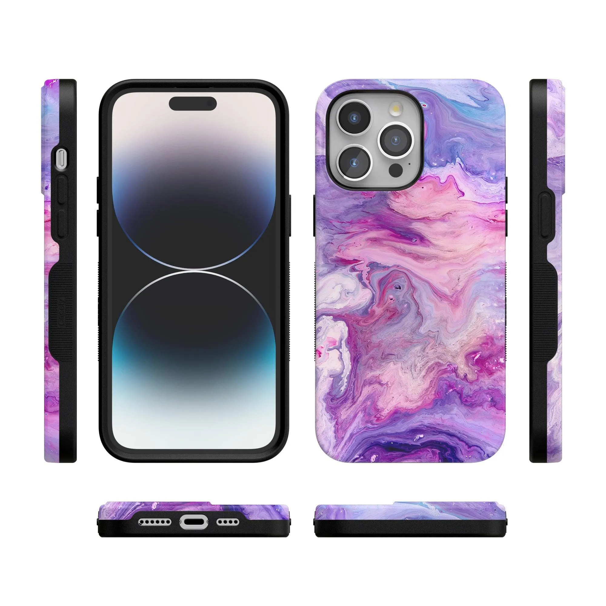 Tie Dying Over You | Purple Marble iPhone Case